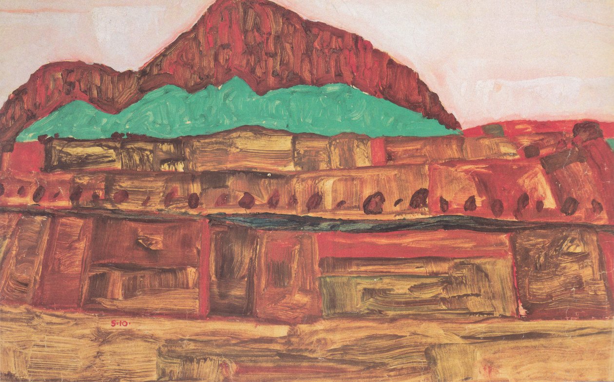 Vuoristomaisema tekijältä Egon Schiele