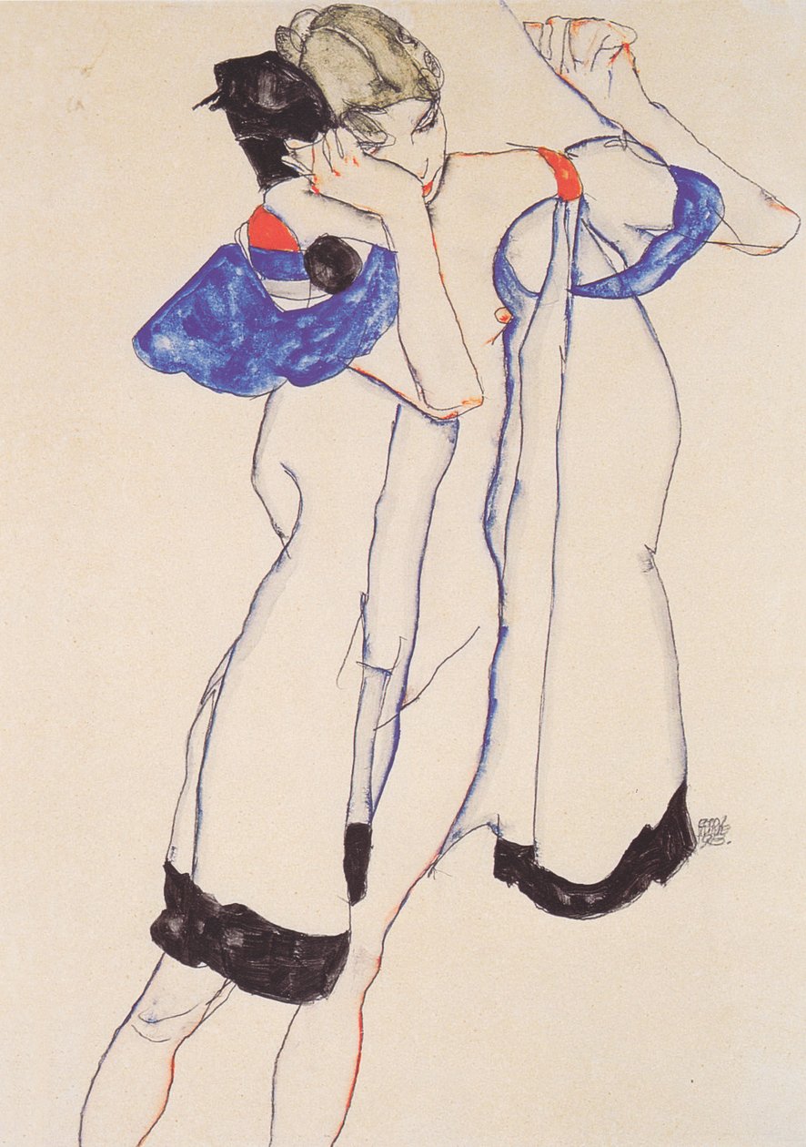 Nainen aamutakissa tekijältä Egon Schiele