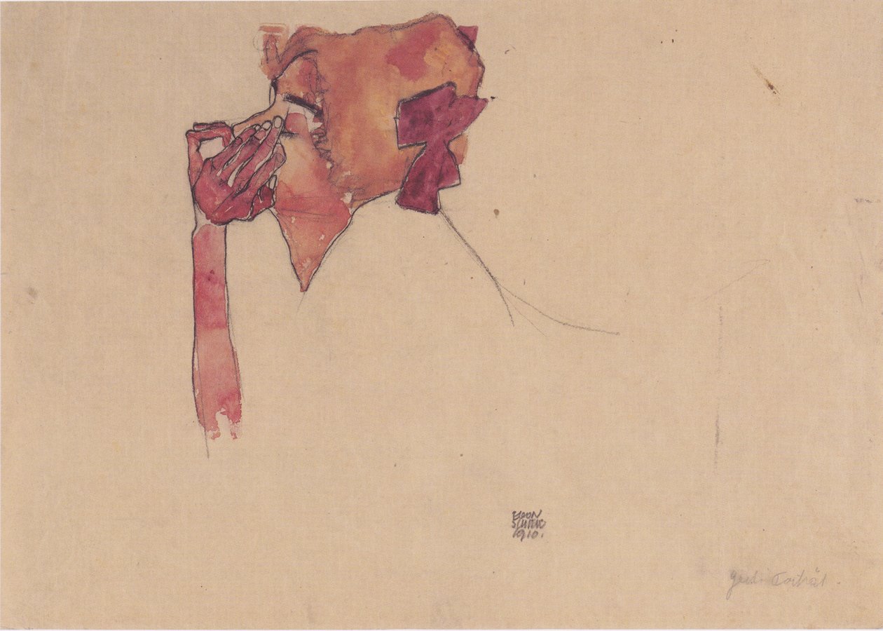 Gerti Schiele ja hiusverkko tekijältä Egon Schiele