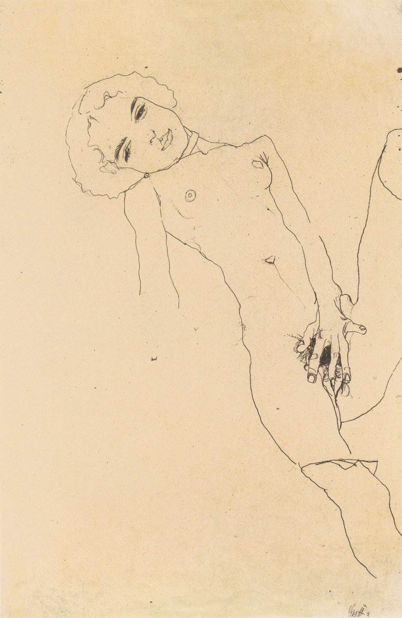 Tyttö masturboi tekijältä Egon Schiele