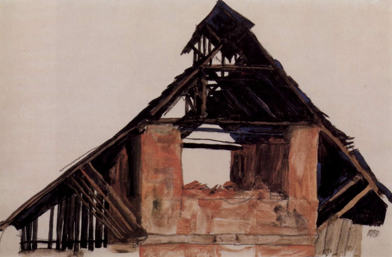 Vanha Gable tekijältä Egon Schiele