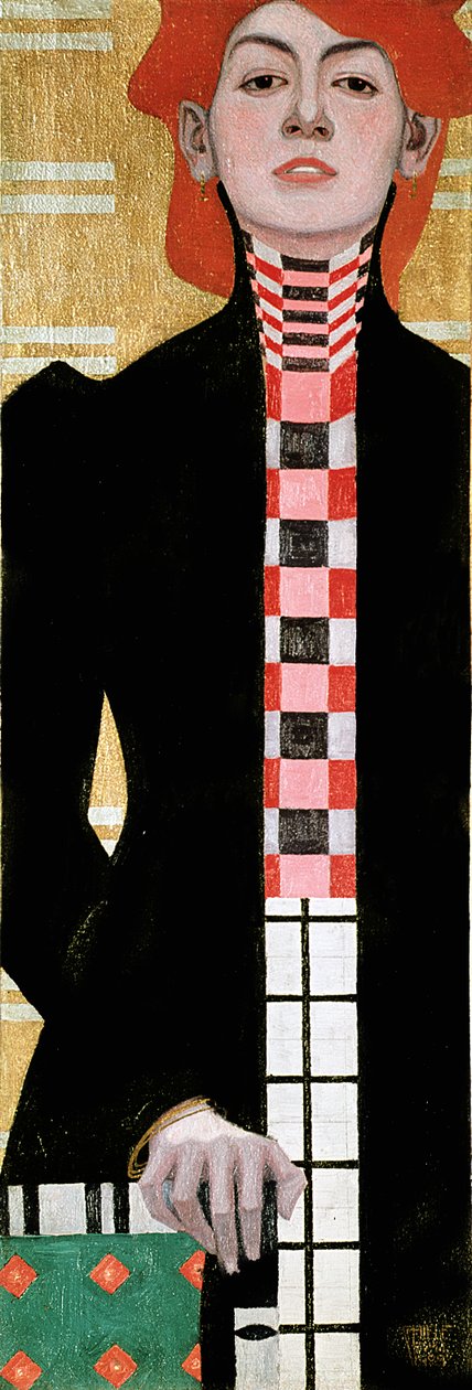 Naisen muotokuva, 1909 (öljy) tekijältä Egon Schiele