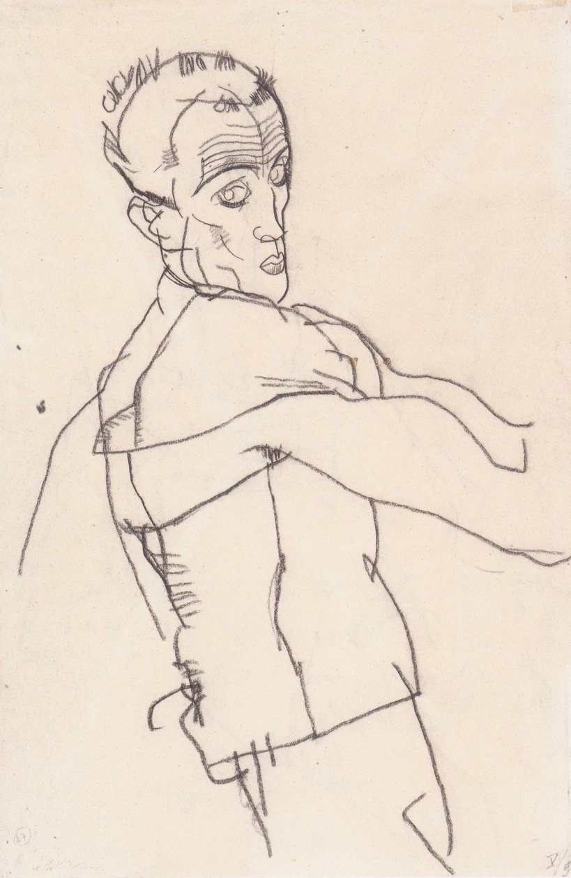 Omakuva profiilissa tekijältä Egon Schiele