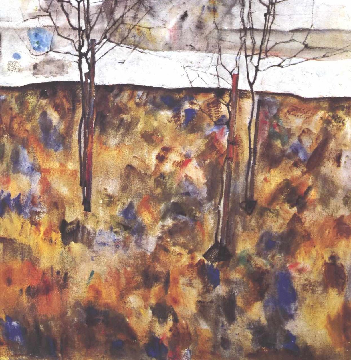 Winterbäume tekijältä Egon Schiele