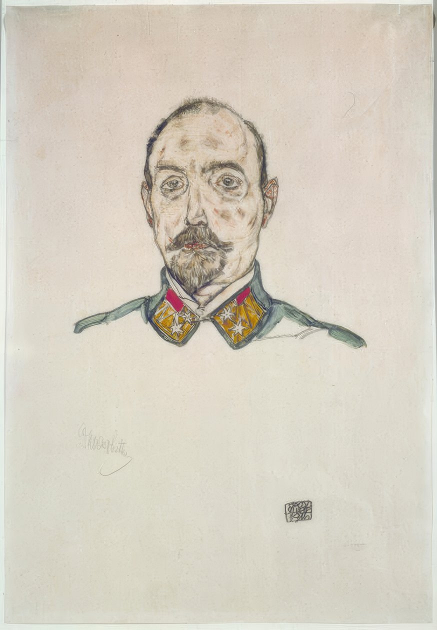 Itävallan upseeri tekijältä Egon Schiele