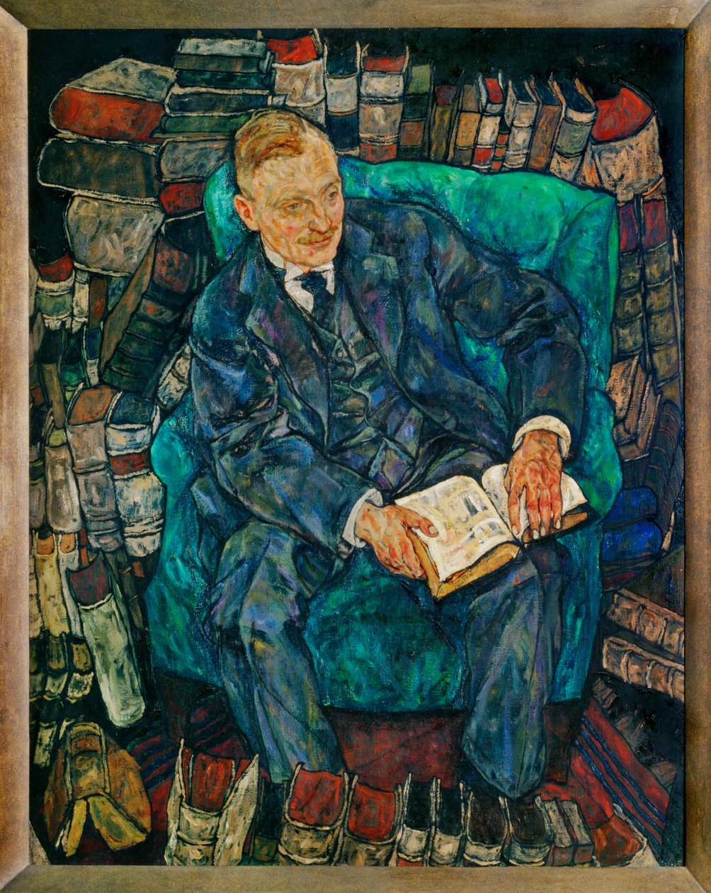 Bildnis Dr. Hugo Koller ... (maalaus kankaalle) tekijältä Egon Schiele