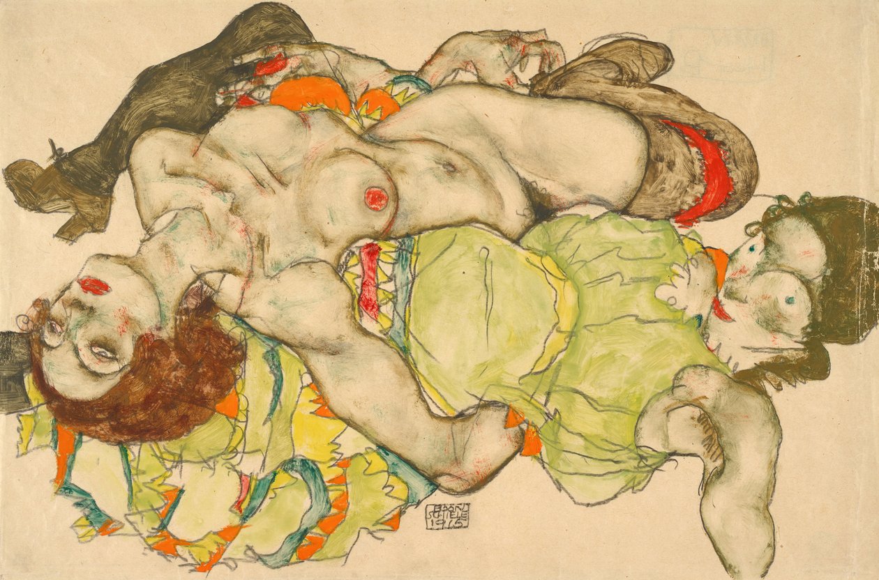 Naispuoliset rakastajat tekijältä Egon Schiele