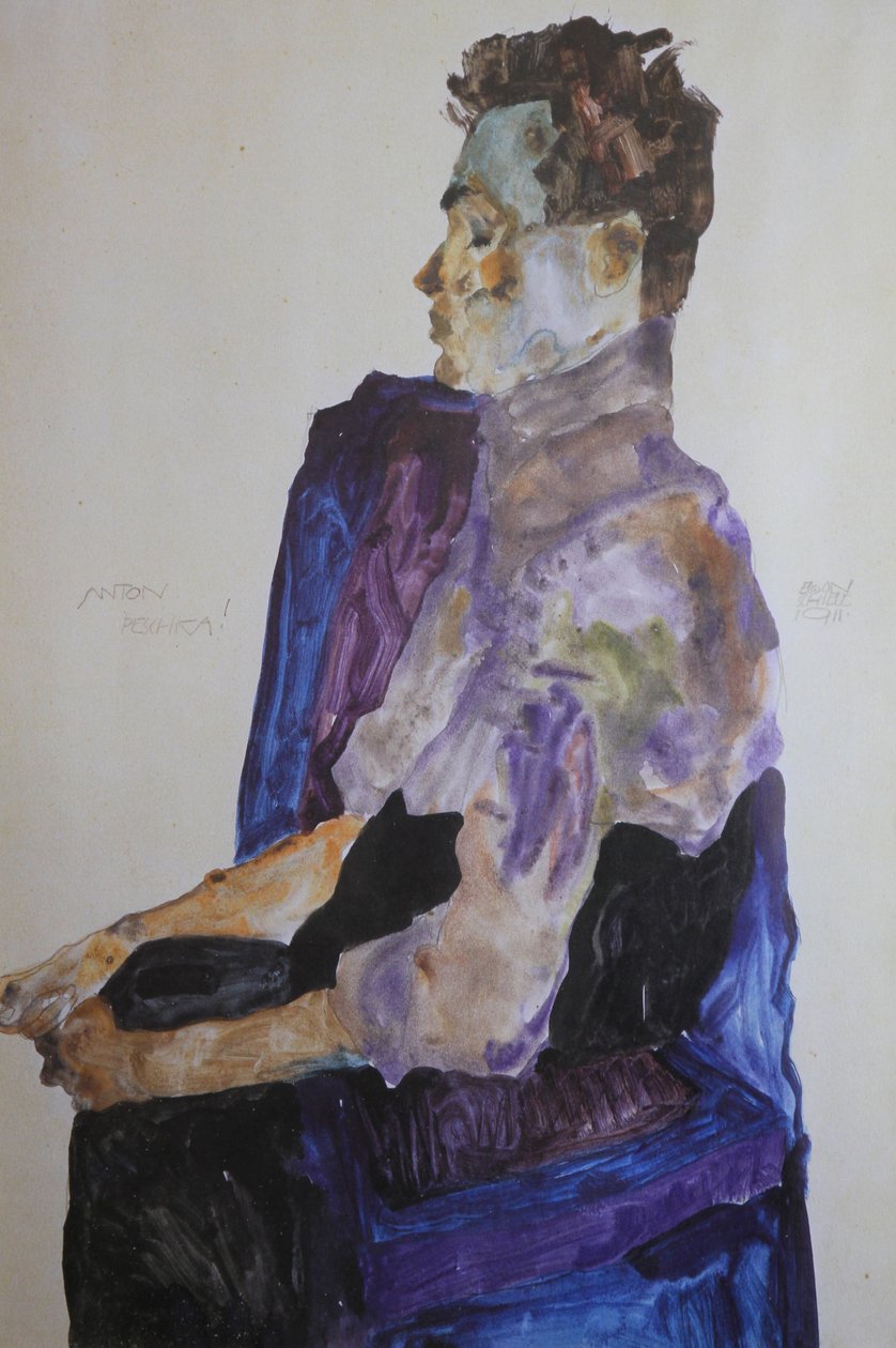 Anton Peschkan muotokuva, 1911. tekijältä Egon Schiele
