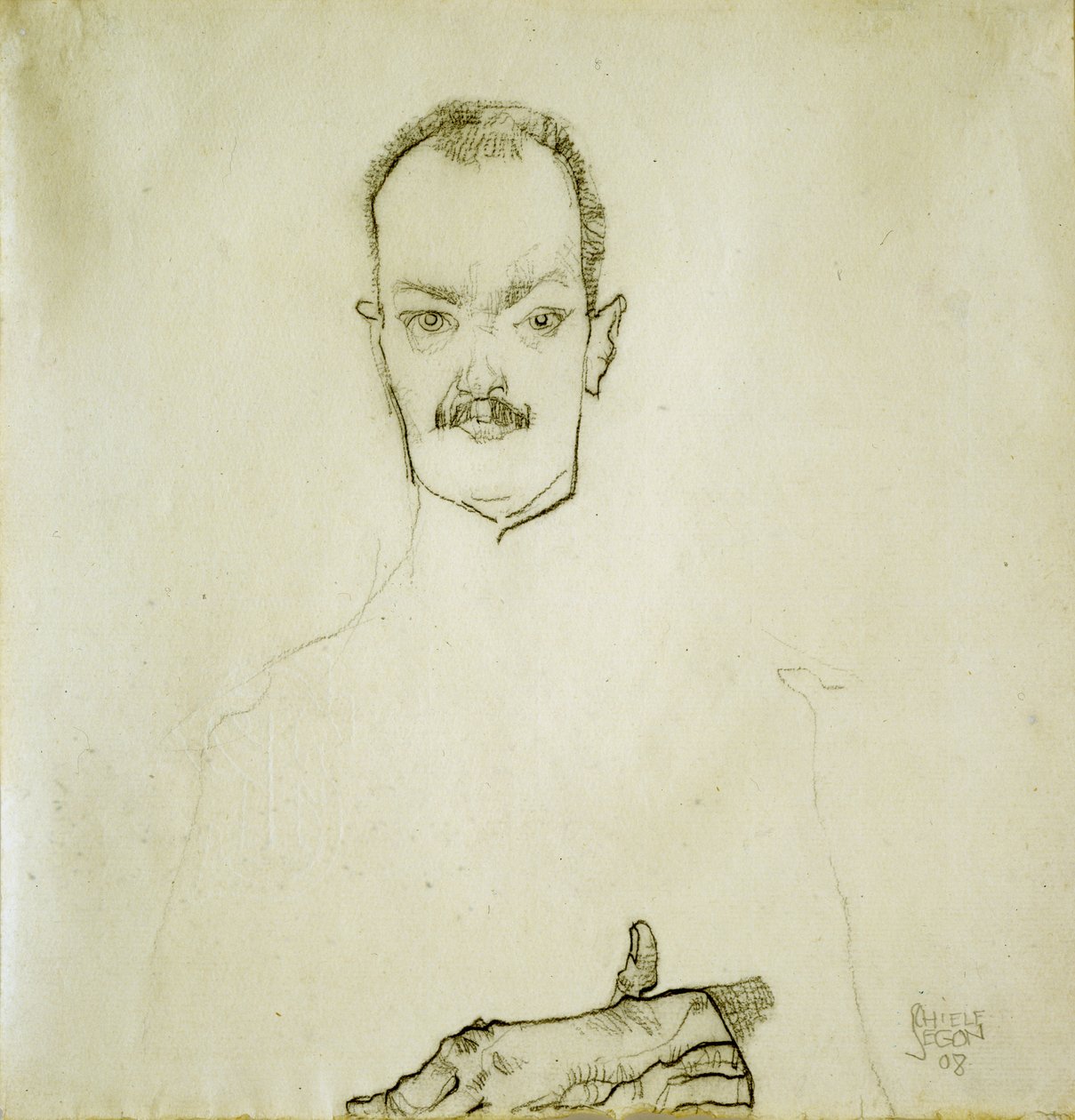 Arthur Roesslerin muotokuva, 1910 tekijältä Egon Schiele