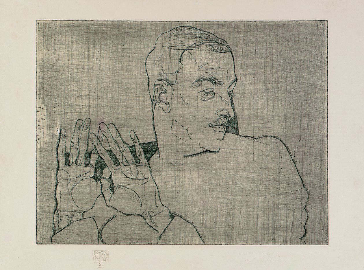 Arthur Roesslerin muotokuva, 1914 tekijältä Egon Schiele