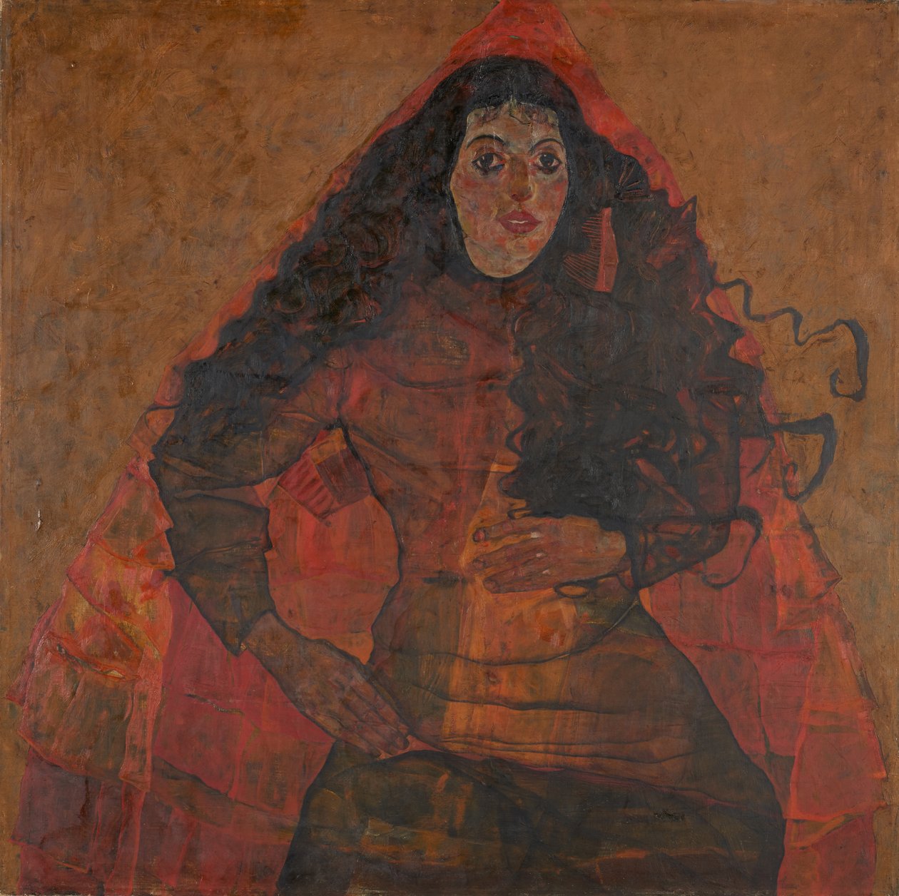 Trude Engelin muotokuva, n. 1913. tekijältä Egon Schiele
