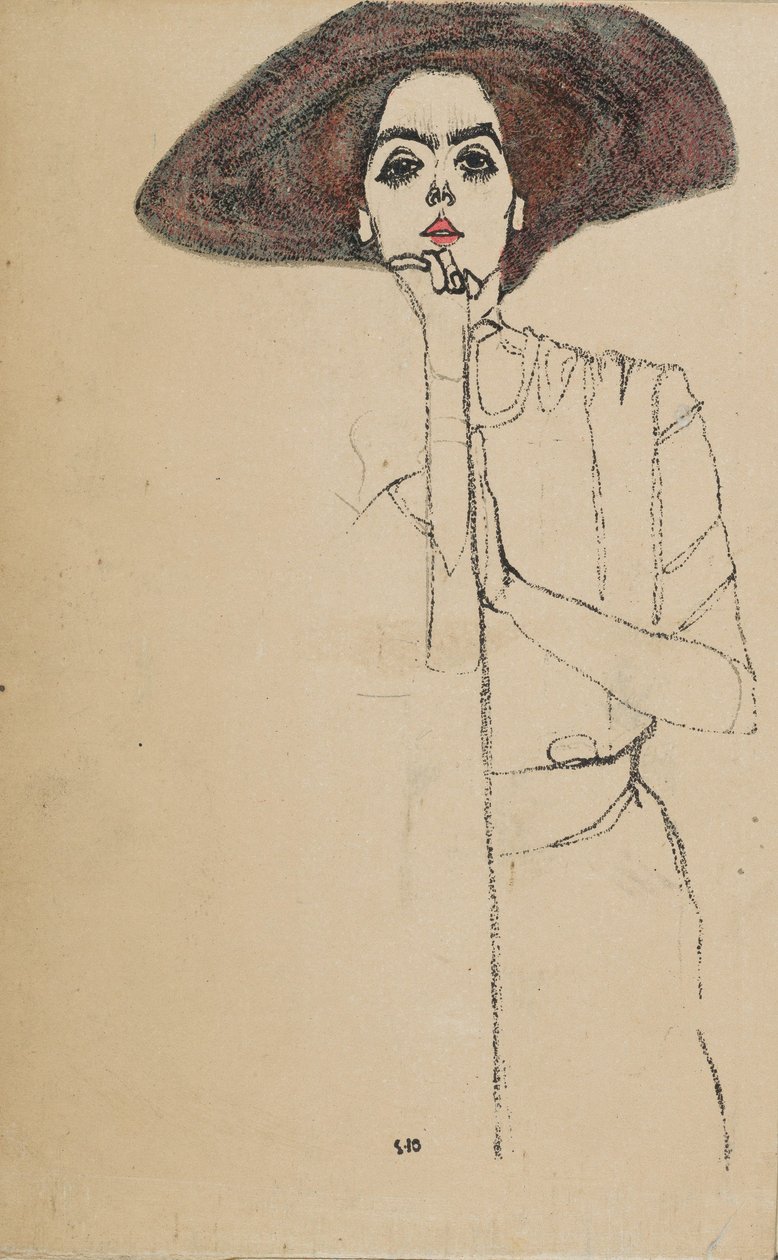 Naisen muotokuva, 1910. tekijältä Egon Schiele