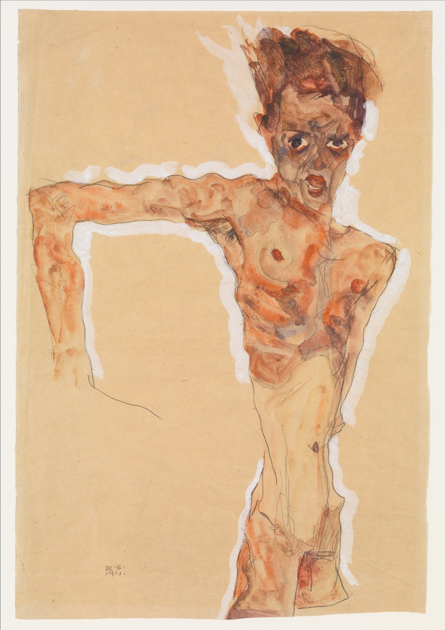 Omakuva, 1911 tekijältä Egon Schiele