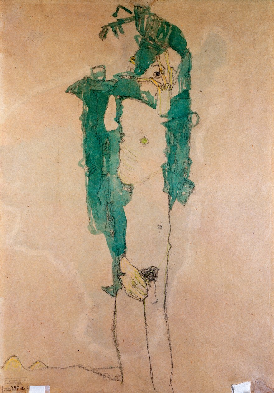 Omakuva, n. 1910 tekijältä Egon Schiele