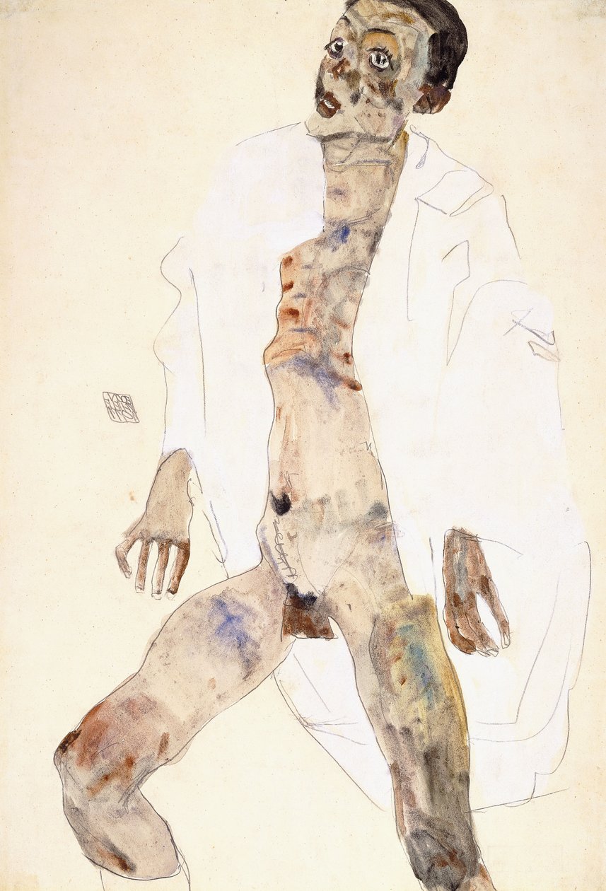 Seisova mies tekijältä Egon Schiele