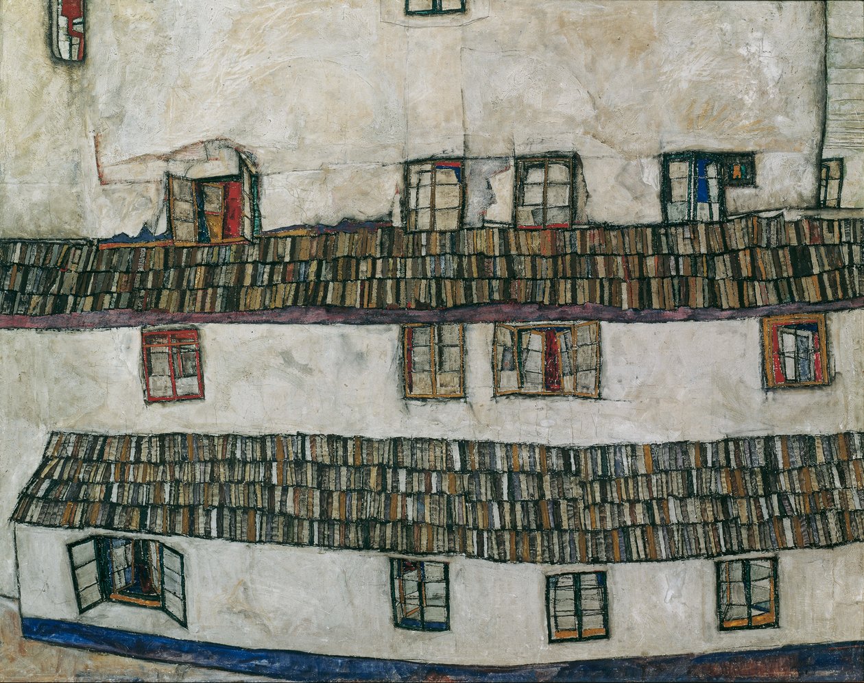 Talon ikkunoiden julkisivu, 1914. tekijältä Egon Schiele