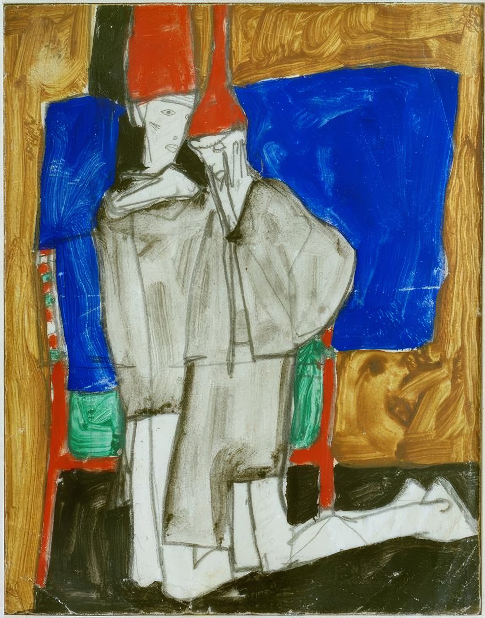 Zwei Kniende tekijältä Egon Schiele