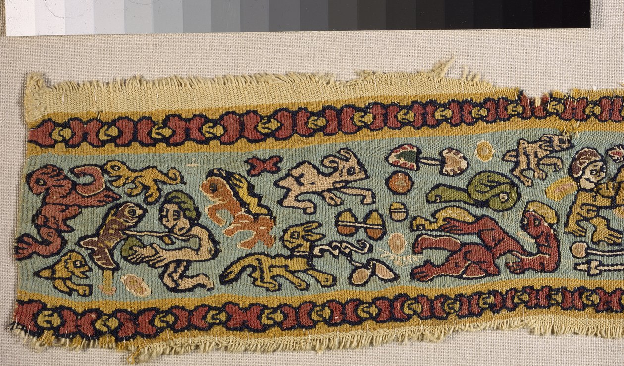 Fragmentti kuvakudosnauhasta (kuvakudos) tekijältä Egyptian