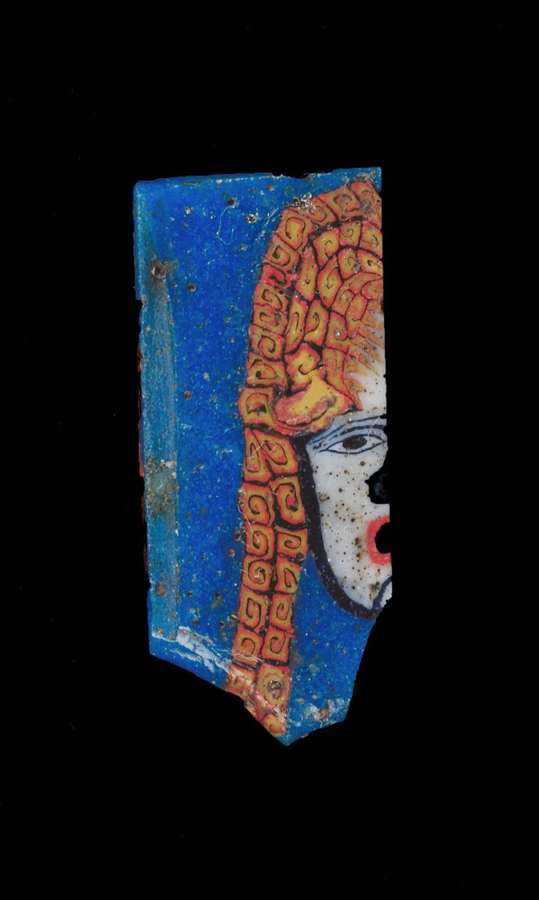 Sulautunut mosaiikkilaatta, Ptolemaioksesta roomalaiseen aikaan, 100 eKr.-100 jKr (lasi) tekijältä Egyptian