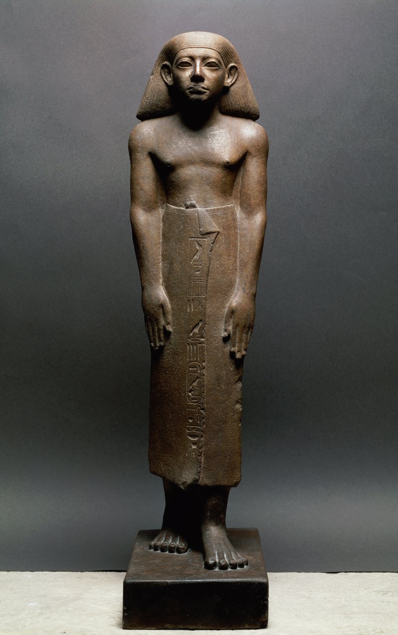 Amenemhatankhin patsas, työläinen Crocodilopoliksessa (Fayum) Amenemhat III:n hallituskaudelta, Keski-Britannia, noin 1843-1798 eKr. (kvarsiitti) tekijältä Egyptian 12th Dynasty