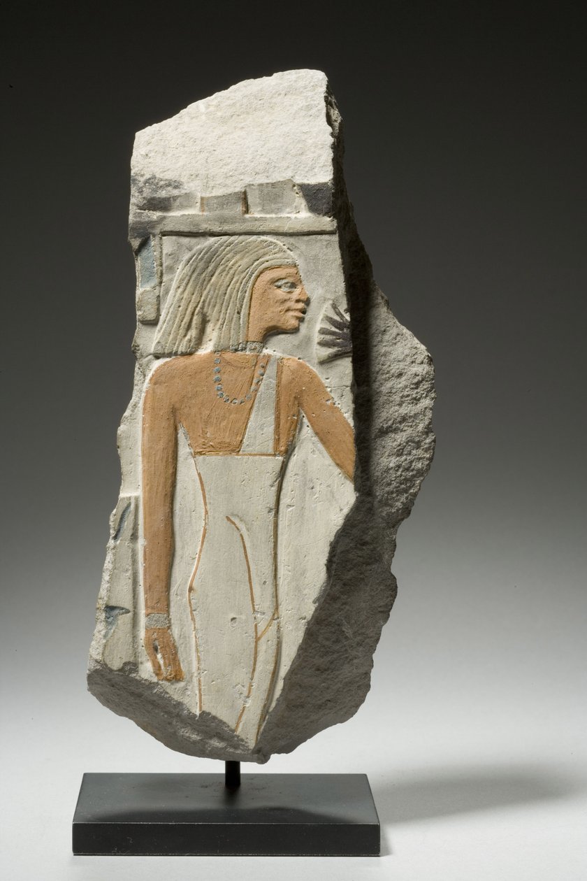 Reliefifragmentti, 1980-1801 eKr. (kalkkikivi) tekijältä Egyptian 12th Dynasty