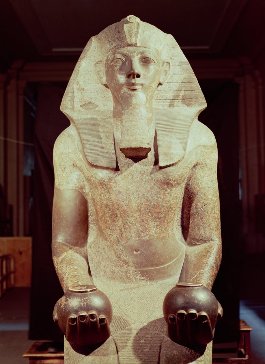 Kuningatar Makare Hatshepsutin patsas tekijältä Egyptian 18th Dynasty