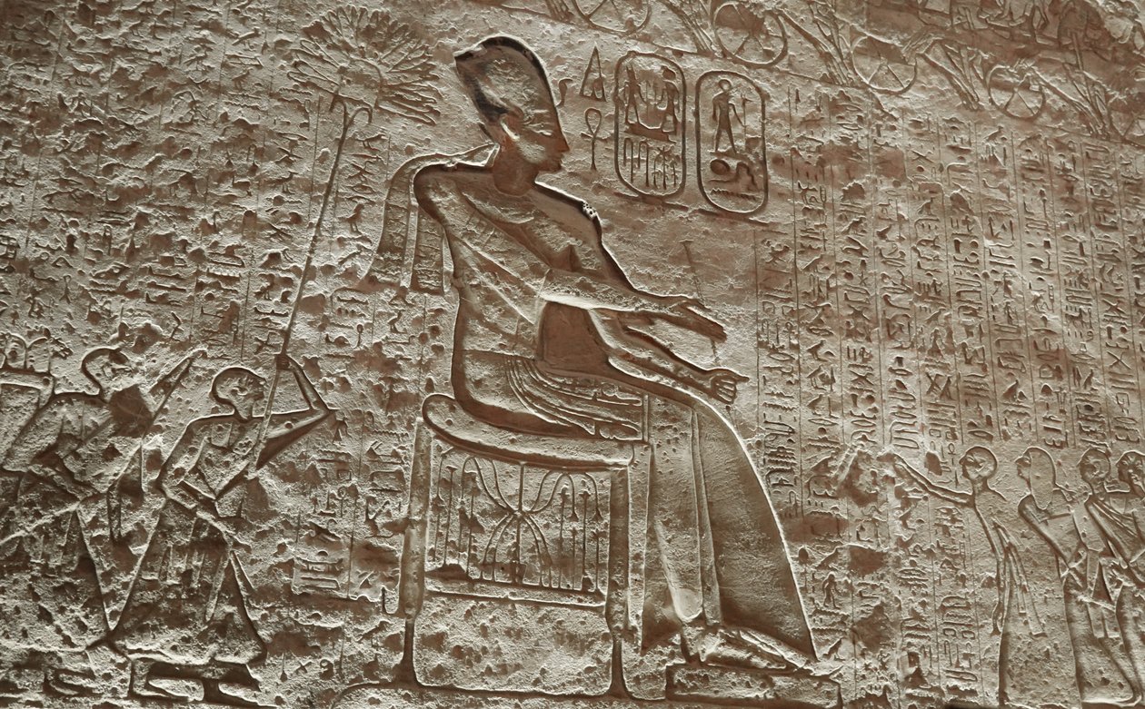Abu Simbelin suuri temppeli tekijältä Egyptian 19th Dynasty