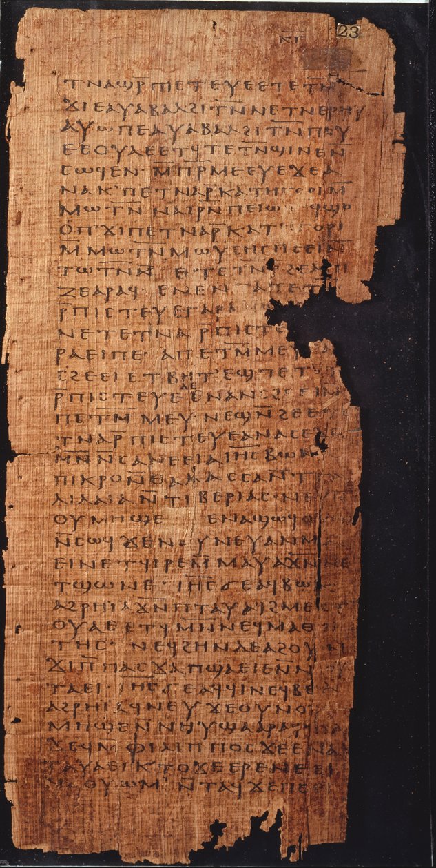 Sivu Pyhän Johanneksen evankeliumista tekijältä Egyptian School