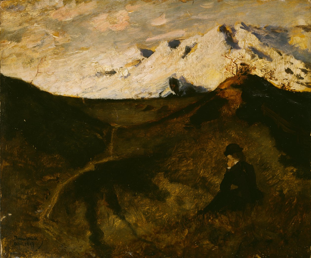 Vuoret lähellä Innsbruckia tekijältä Hjalmer Eilif Emanuel Peterssen