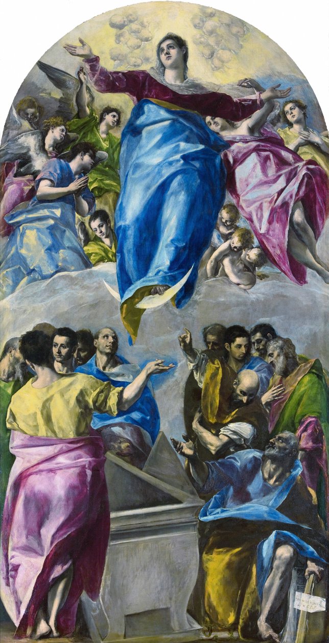 Neitsyt Marian taivaaseenastuminen tekijältä El Greco