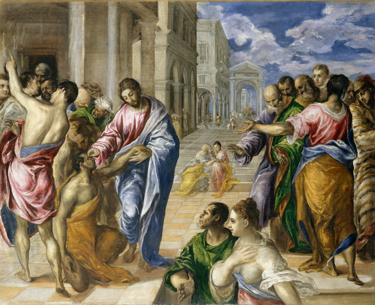 Kristus parantaa sokeita, n. 1570. tekijältä El Greco