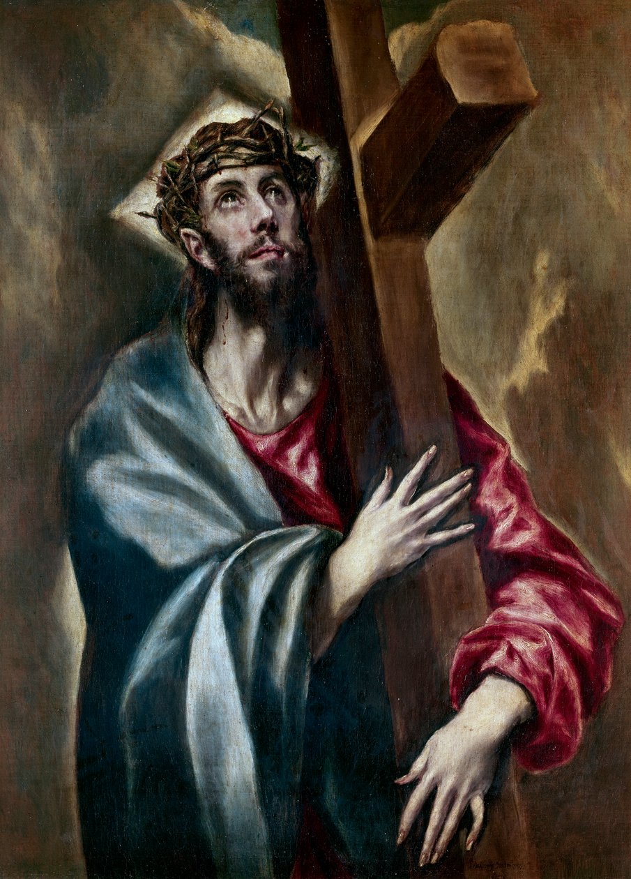 Kristus kantaa ristiä, noin 1602 tekijältä El Greco
