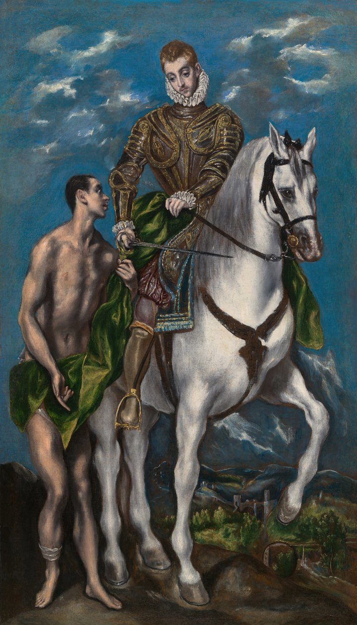 Pyhä Martinus ja kerjäläinen, 15971600. tekijältä El Greco