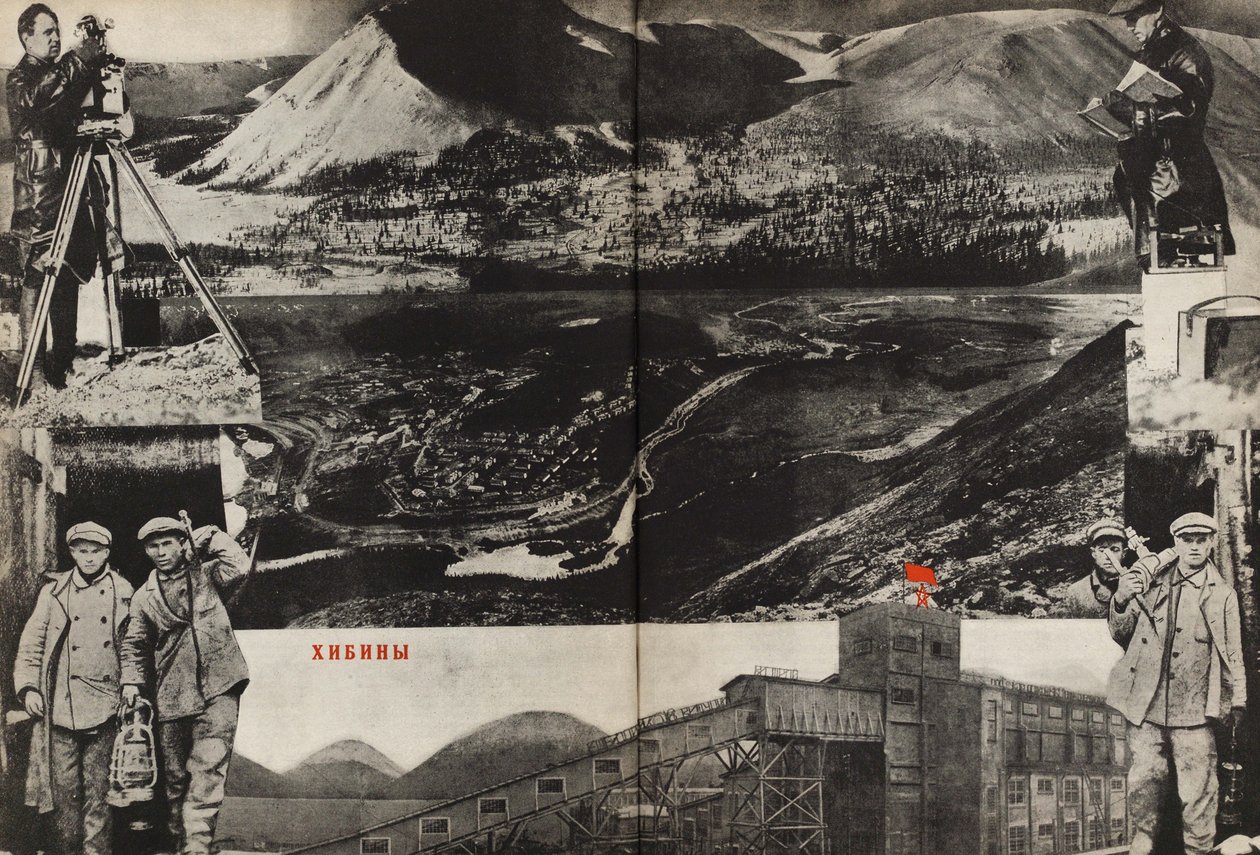 Hiipinä. Kuvitus julkaisusta Neuvostoliitto rakentaa sosialismia, 1933. tekijältä Eliezer Markowich Lissitzky