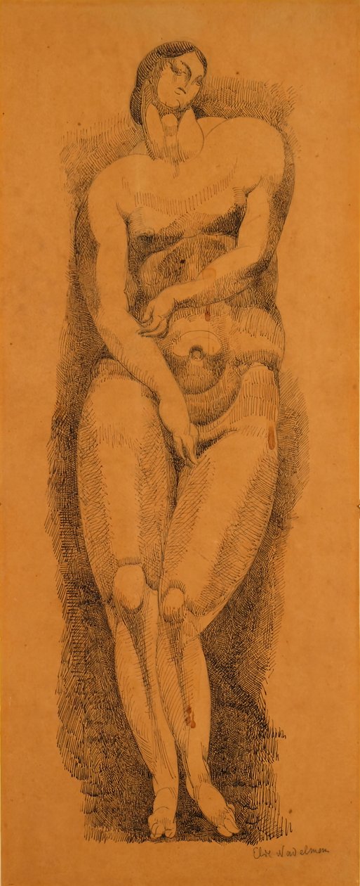 Pysyvä nainen alaston, n. 1909. tekijältä Elie Nadelman