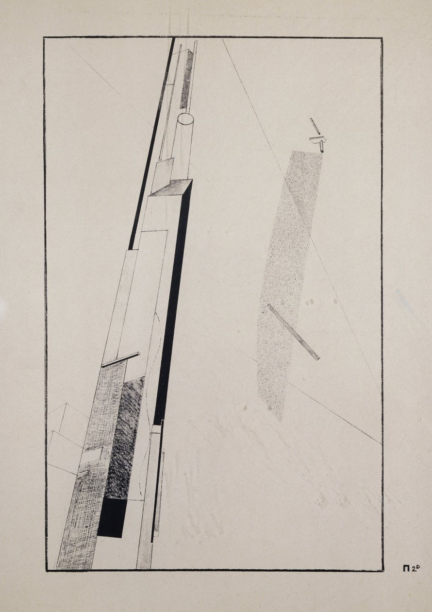 Proun 2 D tekijältä Eliezer Markowich Lissitzky