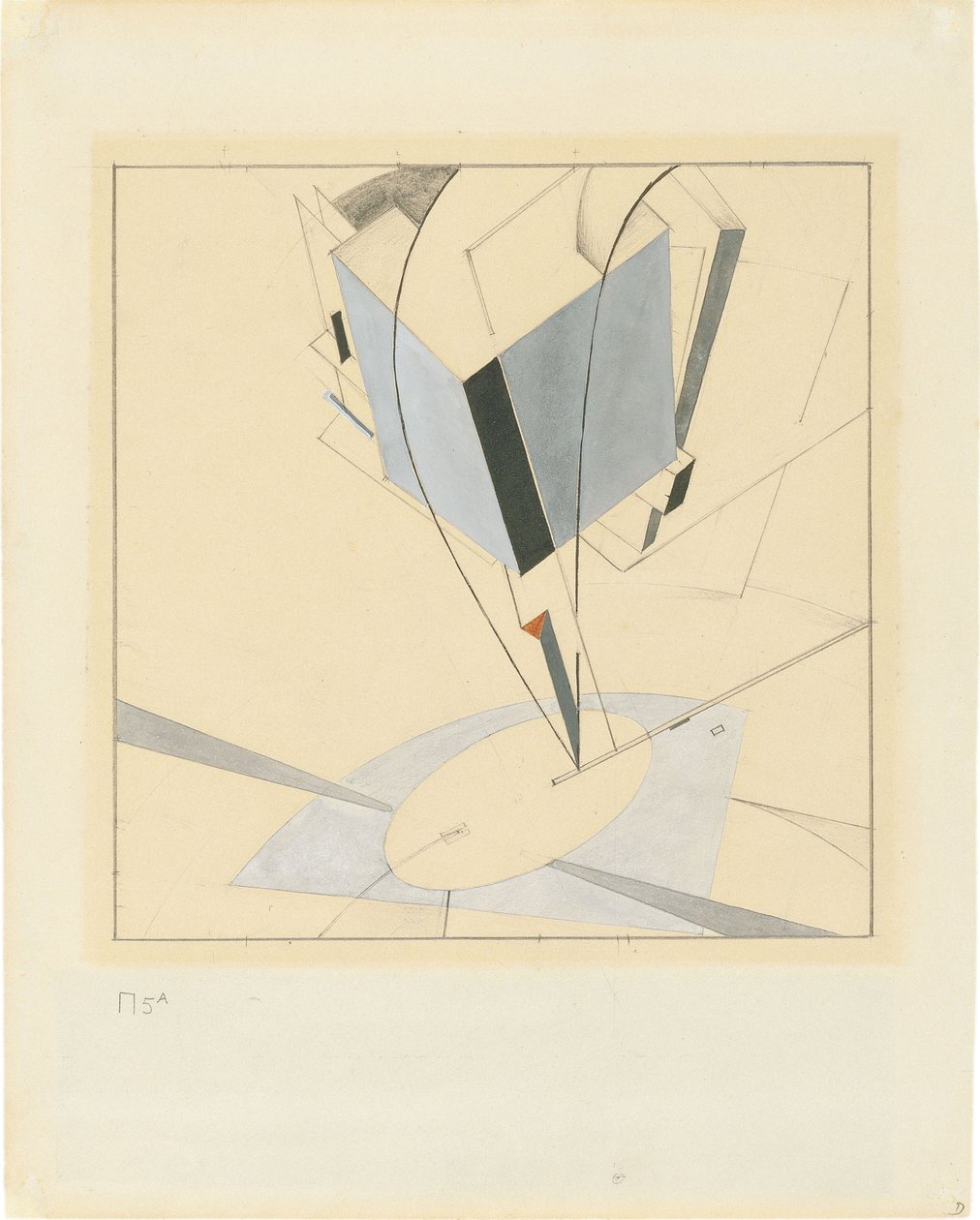 Proun 5 tekijältä Eliezer Markowich Lissitzky