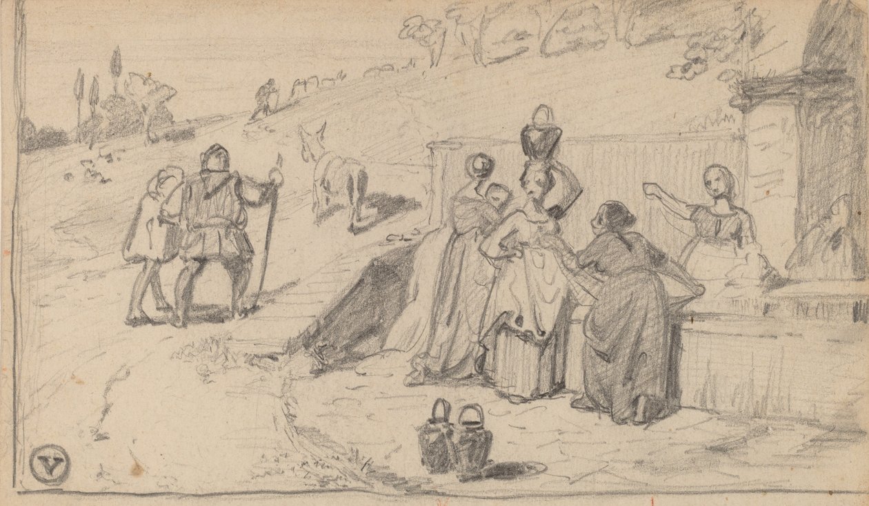 Isä ja Poika, n. 1859. tekijältä Elihu Vedder