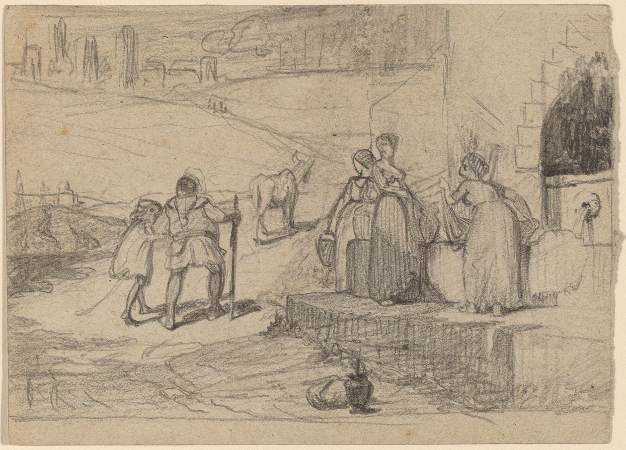 Isä ja Poika, n. 1859. tekijältä Elihu Vedder