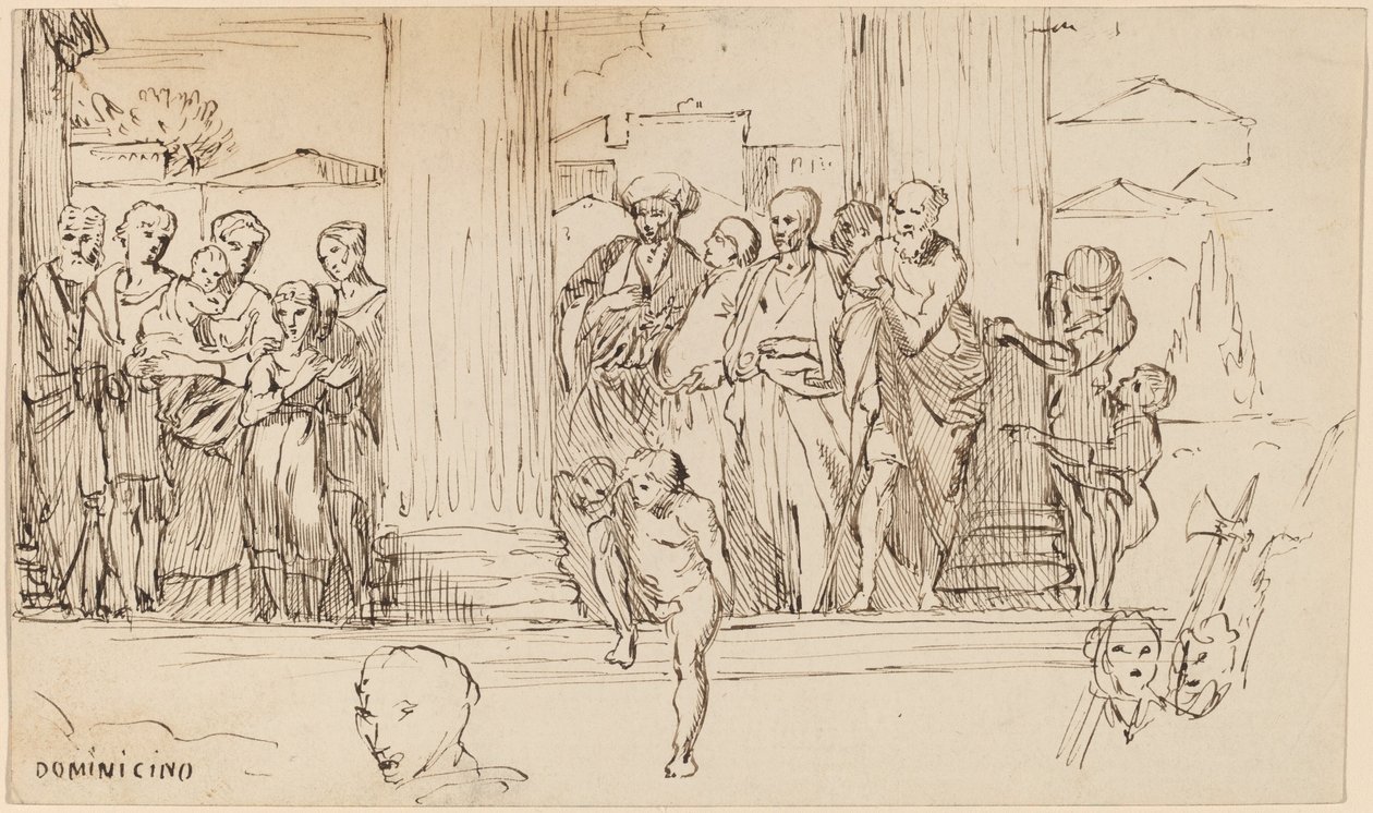 Tutkimus Domenichinon jälkeen, n. 1858. tekijältä Elihu Vedder