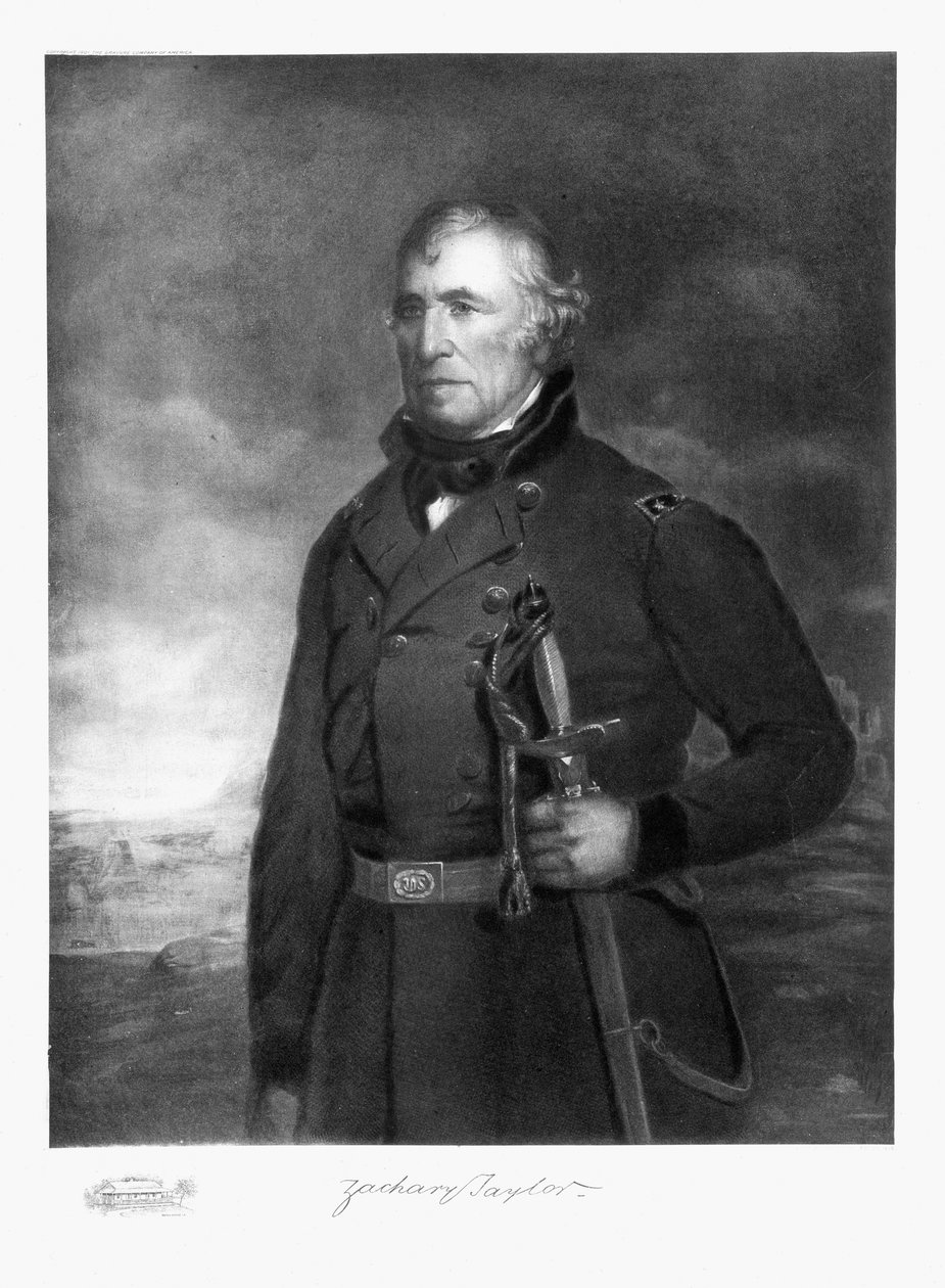 Zachary Taylor, Amerikan yhdysvaltojen 12. presidentti, pub. 1901 (syväpaino) tekijältä Eliphalet Frazer Andrews