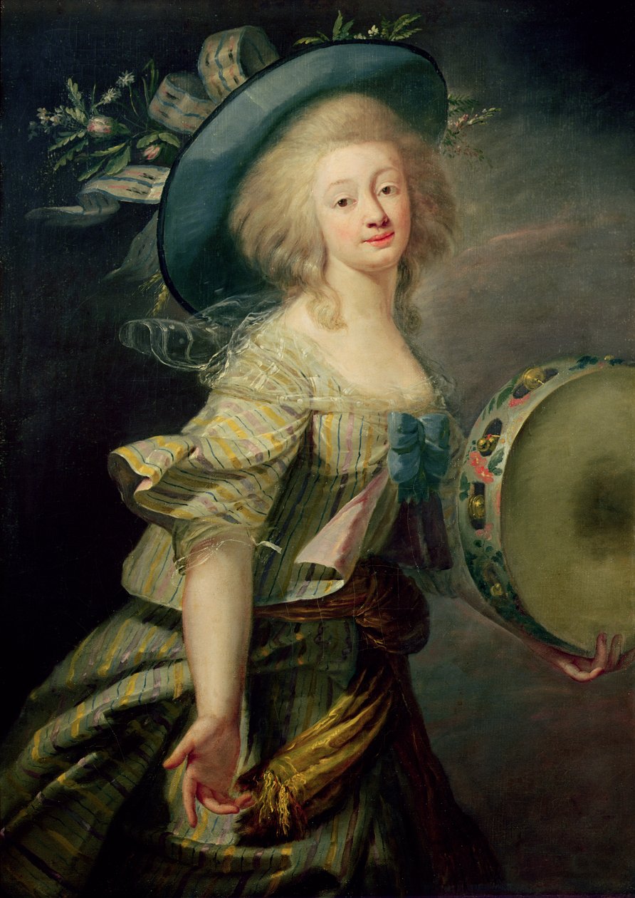 Muotokuva Marie-Anne de Cupis (1710-70), joka tunnetaan myös nimellä La Camargo. tekijältä Elisabeth Louise Vigee Lebrun