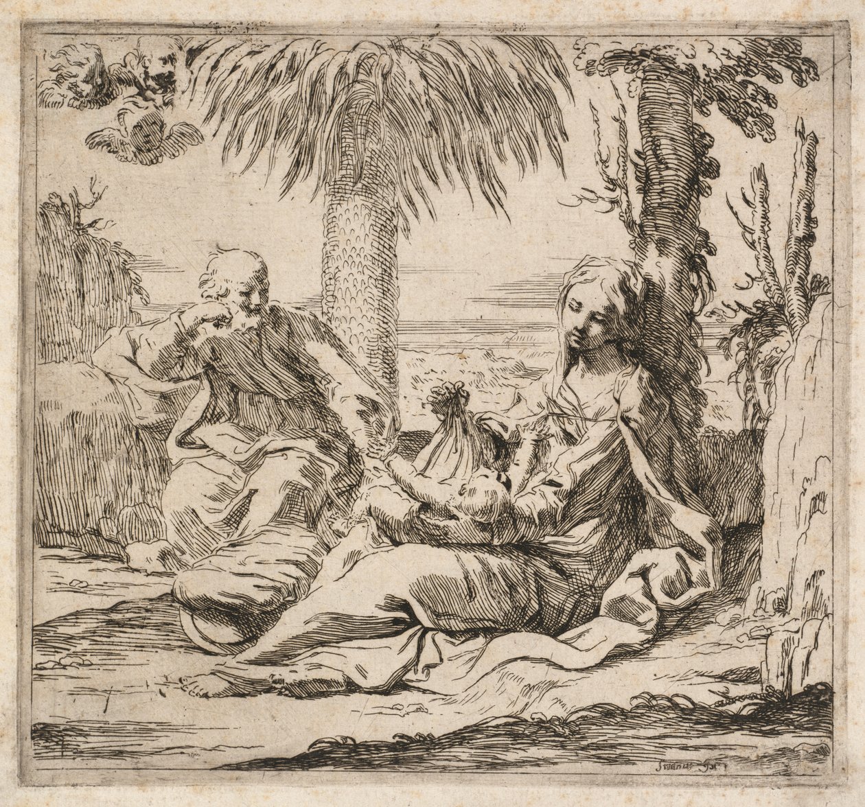 Lepää lennossa Egyptiin. tekijältä Elisabetta Sirani
