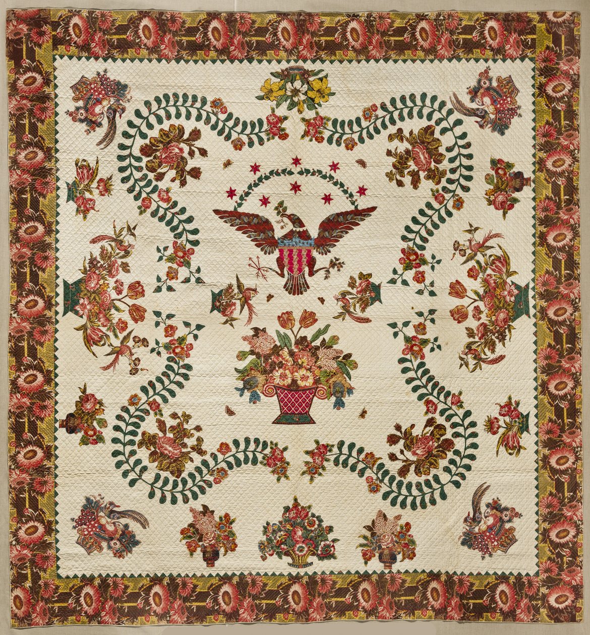 Medallion Quilt, n. 1830 (puuvilla) tekijältä Elizabeth Welsh