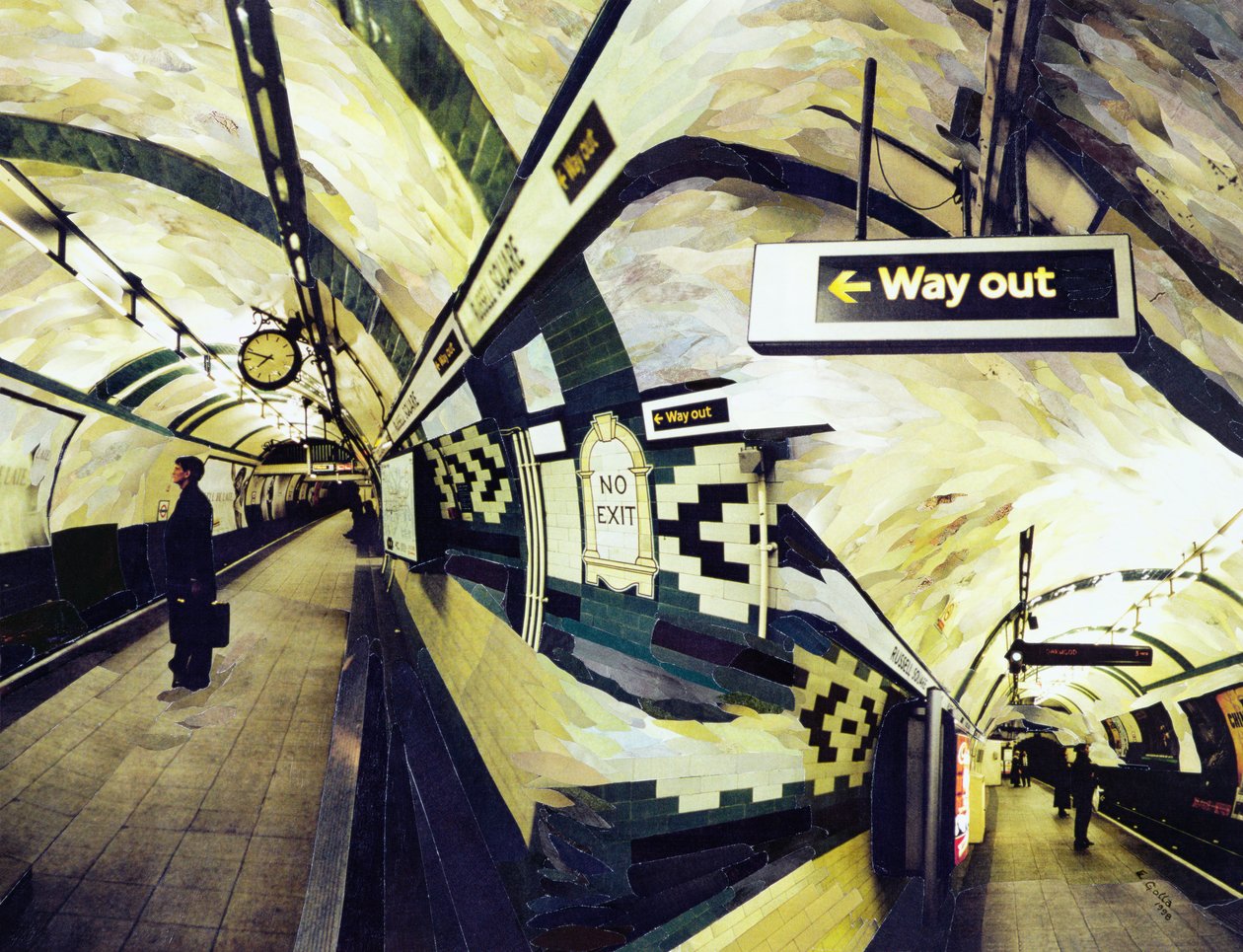 Way Out (Russell Square) 1998 (paperimosaiikkikollaasi) tekijältä Ellen Golla