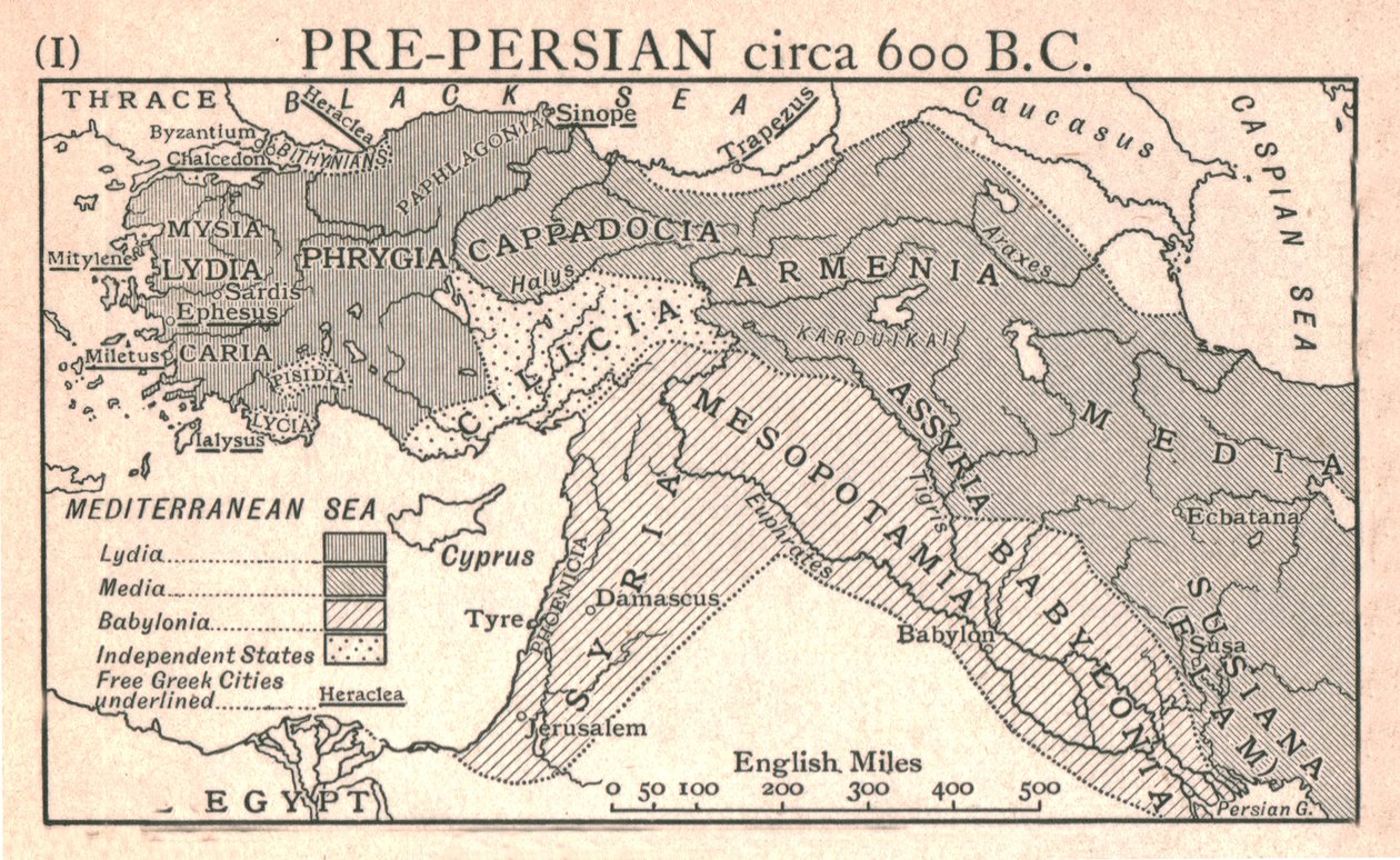 "Pre-Persia, noin 600 eaa.", n. 1915. tekijältä Emery Walker Ltd