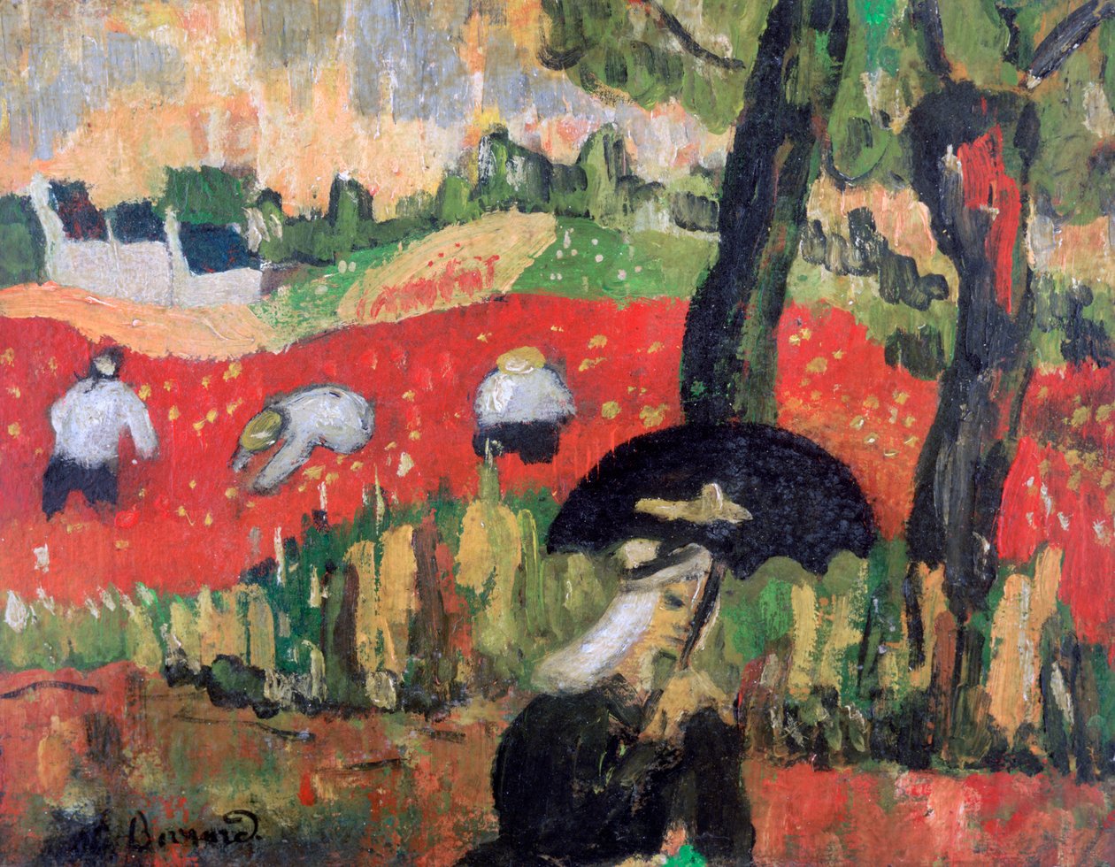 Punainen kenttä, Pont Aven, 1887 tekijältä Emile Bernard