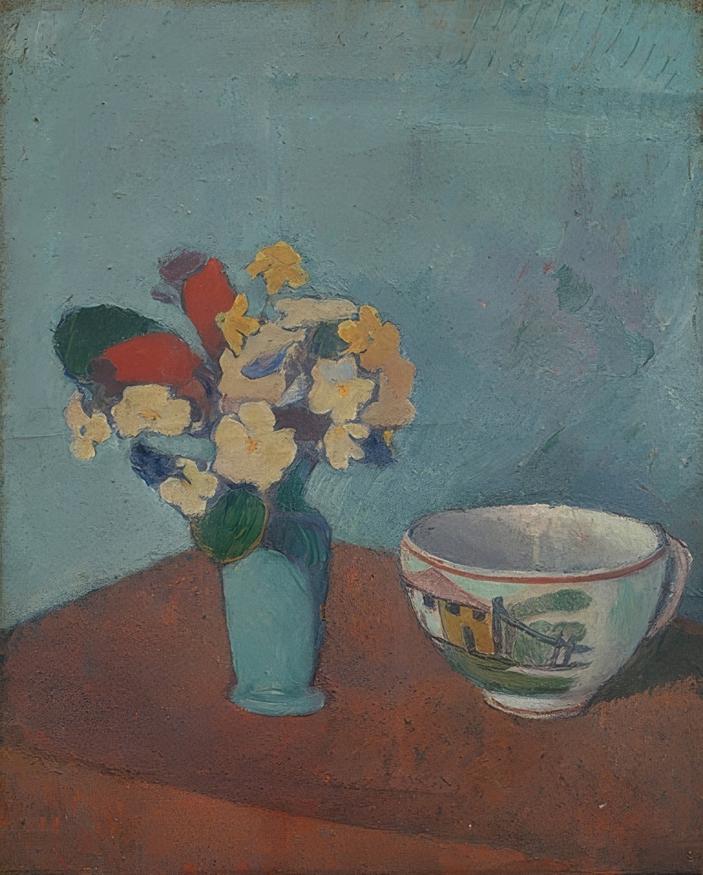 Kukkimaljakko ja kuppi. 1887-88 tekijältä Emile Bernard