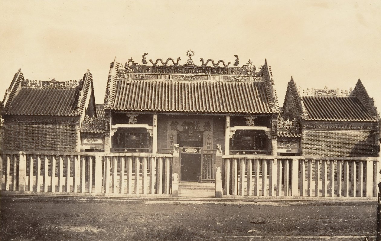 Kiinan kaupungin pagodi, 1866. tekijältä Emile Gsell