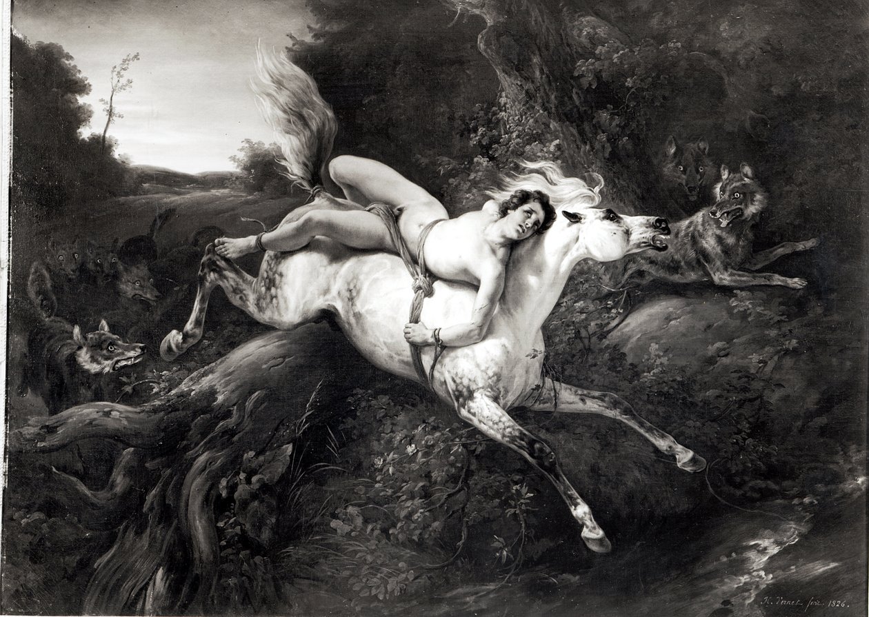 Mazeppa, 1826 tekijältä Emile Jean Horace Vernet